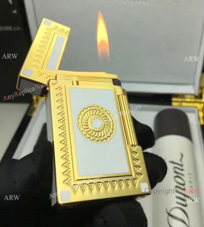 Best Replica S.T.Dupont Lighter - White and Gold Lighter